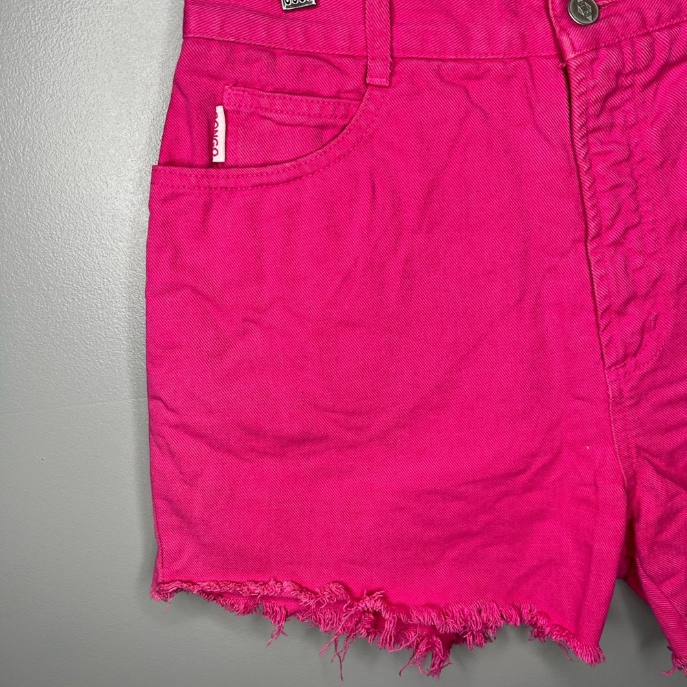 BONGO Vintage 80s Hot Pink Denim Cut Off Shorts - Picture 7 of 10
